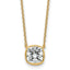 14k 2ct Cert Lab Grown Dia VS+ F+ Cushion Bezel Set Pendant
