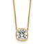 Bezel-Set Cushion Lab-Grown Diamond Pendant in 14K Yellow Gold (2 ct.) - Sophia Jewelers