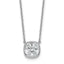 Cushion Lab-Grown Diamond Bezel Pendant in 14K White Gold (2 1/2 ct.) - Sophia Jewelers