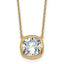 Cushion Lab-Grown Diamond Bezel Pendant in 14K Yellow Gold (4 ct.) - Sophia Jewelers