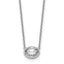 14kw 1ct Cert Lab Grown Diamond VS+ F+ Oval Bezel Set Pendant