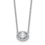Oval Bezel-Set Lab-Grown Diamond Pendant in 14K White Gold (1 1/2 ct. tw.) - Sophia Jewelers