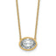 14k 2ct Cert Lab Grown Dia VS+ F+ Oval Bezel Set Pendant