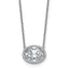 East-West Oval Lab-Grown Diamond Necklace in 14K White Gold (2 1/2 ct. tw.) - Sophia Jewelers