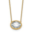 14k 3ct Cert Lab Grown Dia VS+ F+ Oval Bezel Set Pendant