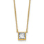 Princess Bezel-Set Lab-Grown Diamond Necklace in 14K Yellow Gold, 457mm (1 ct.) - Sophia Jewelers
