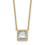 Princess-Cut Lab-Grown Diamond Bezel Pendant in 14K Yellow Gold (2 ct. tw.) - Sophia Jewelers