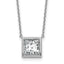 Princess Bezel-Set Lab-Grown Diamond Necklace in 14K White Gold, 457mm (3 ct.) - Sophia Jewelers