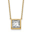 14k 3ct Cert Lab Grown Dia VS+ F+ Princess Bezel Set Pendant