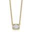 Radiant Lab-Grown Diamond Bezel Necklace in 14K Yellow Gold, 457mm (1 ct.) - Sophia Jewelers