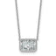 14kw 2ct Cert Lab Grown Diamond VS+ F+ Radiant Bezel Pendant
