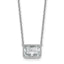 Bezel-Set Radiant Lab-Grown Diamond Necklace in 14K White Gold (2 1/2 ct. tw.) - Sophia Jewelers