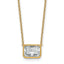 14k 2 1/2ct Cert Lab Grown Dia VS+ F+ Radiant Bezel Pendant