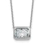 Radiant Lab-Grown Diamond Bezel-Set Necklace in 14K White Gold (3 ct. tw.) - Sophia Jewelers