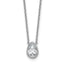 Certified Pear Lab-Grown Diamond Bezel Pendant in 14K White Gold (1 ct.) - Sophia Jewelers