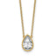 Pear Lab-Grown Diamond Bezel Pendant in 14K Yellow Gold (1 1/2 ct. tw.) - Sophia Jewelers