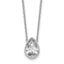 Pear Lab-Grown Diamond Bezel Pendant in 14K White Gold (2 ct.) - Sophia Jewelers