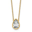 14k 2ct Pear Bezel Mounting (No Stone Included)