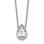 Pear Lab-Grown Diamond Solitaire Necklace in 14K White Gold (2 1/2 ct. tw.) - Sophia Jewelers
