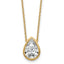 14k 3ct Pear Bezel Mounting (No Stone Included)
