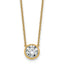 14k 1 1/2 carat Certified Lab Grown Diamond VS+ F+ Round Complete Bezel Set 18 inch Necklace