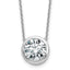Round Lab-Grown Diamond Bezel Pendant in 14K White Gold (4 ct.) - Sophia Jewelers