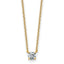 14k 1/4 carat Lab Grown Diamond VS+ F+ Round Complete Four Prong 18 inch Solitaire Necklace