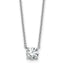 14k White Gold 3/4 carat Lab Grown Diamond VS/SI+ G+ Round Complete Four Prong 18 inch Solitaire Necklace