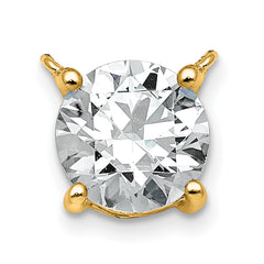 14ky 3/4ct Round  4 Prong Solitaire Pendant Mounting (No Stone Included)