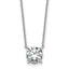 14k White Gold 1 1/2 carat Certified Lab Grown Diamond VS/SI+ G+ Round Complete Four Prong 18 inch Solitaire Necklace