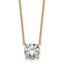 14k 1 1/2 carat Certified Lab Grown Diamond VS+ F+ Round Complete Four Prong 18 inch Solitaire Necklace