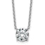 Certified Round Lab-Grown Diamond Solitaire Necklace in 14K White Gold (3 ct. tw.), 18 Inch - Sophia Jewelers