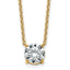 14k 3 carat Certified Lab Grown Diamond VS+ F+ Round Complete Four Prong 18 inch Solitaire Necklace