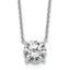 Certified Round Lab-Grown Diamond Solitaire Necklace in 14K White Gold (4 ct. tw.), 18 Inch - Sophia Jewelers