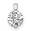 14kw 1/2ct Lab Grown Dia VS+ F+ Round Bezel Set Chain Slide Mounting (No Stone Included)