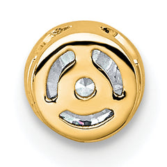 14k 1/4 carat Lab Grown Diamond VS+ F+ Round Complete Bezel Set Chain Slide Pendant