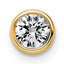 14ky 1/4ct Lab Grown Dia VS+ F+ Round Comp Bezel Set Chain Slide Pendant