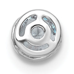 14k White Gold 1/3 carat Lab Grown Diamond VS+ F+ Round Complete Bezel Set Chain Slide Pendant