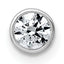 14k White Gold 1/3 carat Lab Grown Diamond VS+ F+ Round Complete Bezel Set Chain Slide Pendant