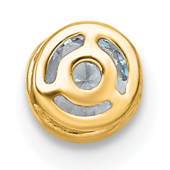 14k 1/3 carat Lab Grown Diamond VS+ F+ Round Complete Bezel Set Chain Slide Pendant