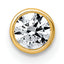 14k 1/3 carat Lab Grown Diamond VS+ F+ Round Complete Bezel Set Chain Slide Pendant