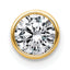 14k 3/8 carat Lab Grown Diamond VS+ F+ Round Complete Bezel Set Chain Slide Pendant