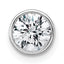 14kw 3/4ct Lab Grown Dia VS+ F+ Round Comp Bezel Set Chain Slide Pendant