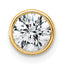 14ky 3/4ct Lab Grown Dia VS+ F+ Round Comp Bezel Set Chain Slide Pendant