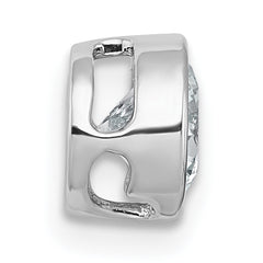 14k White Gold 1 carat Certified Grown Diamond VS+ F+ Round Complete Bezel Set Chain Slide Pendant