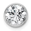 14kw 1 1/2ct Lab Grown Dia VS+ F+ Round Comp Bezel Set Chain Slide Pendant
