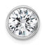 14kw 2ct Lab Grown Dia VS+ F+ Round Comp Bezel Set Chain Slide Pendant