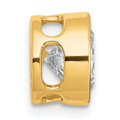 14k 2 1/2 carat Certified Grown Diamond VS+ F+ Round Complete Bezel Set Chain Slide Pendant