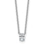 Oval Lab-Grown Diamond Necklace in 14K White Gold (1/4 ct. tw.), 18 Inch - Sophia Jewelers