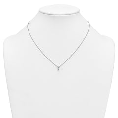 14k White Gold 1/2 carat Lab Grown Diamond VS+ F+ Oval Complete Bezel Set Chain Slide Pendant